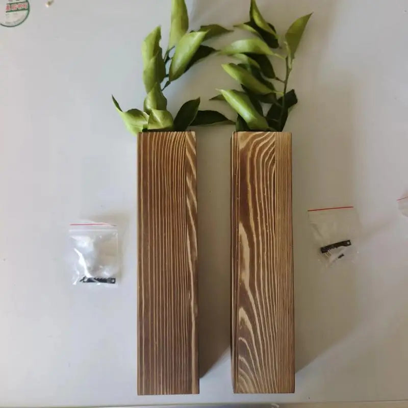 Wall Planter Wall Plant Pocket Vase Wood Wall Planter Indoor Hang Vase for Dried Flowers Wall Plant Holder for Living Room