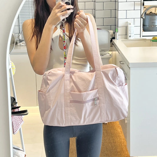 New High Capacity Travel Bag Portable Lightweight Casual Shoulder Bag Women's Class Commuting Sports Yoga Tote Bag