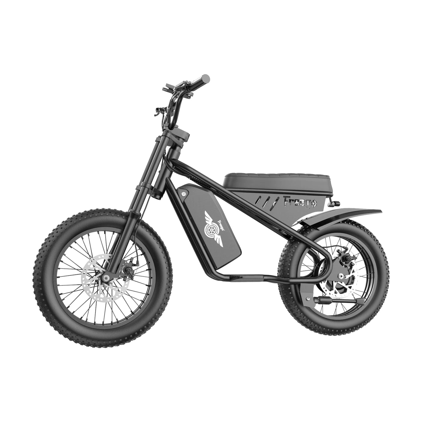 Freego Mini Electric Dirt Bike for Kids Adults ebike 800W(Peak) Motor 48V 10.4Ah 16" x3 Fat Tire Electric Motorcycle e bike