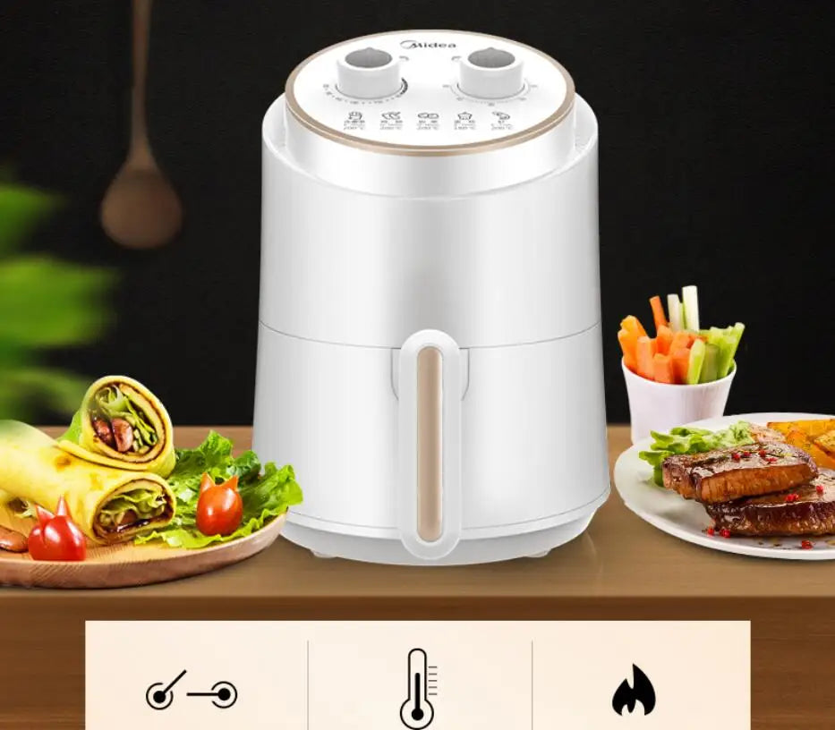 Electric pan cake machine airfryer Midea household Air Fryer Home Multifunctional 1.5L Non-Stick Pot home Chip Maker ZY1501