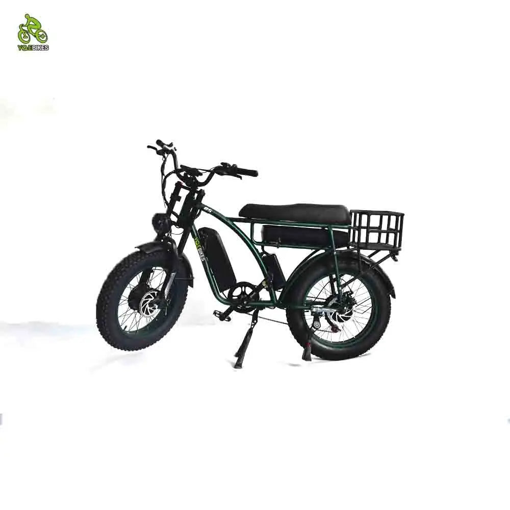 YQEBIKES Drop Ship 2000W Dual Drive Electric Bikes Retro Electric Bicycle 48V45Ah Fat Tire E Mountain Bike MTB with Rear Bracket