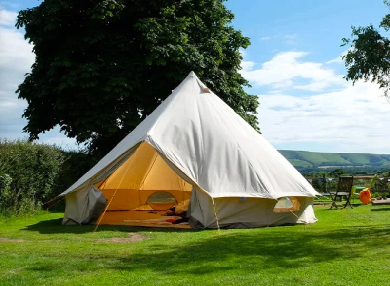 Luxury Outdoor Camping Canvas Tent Glamping Bell Tents With Canopy