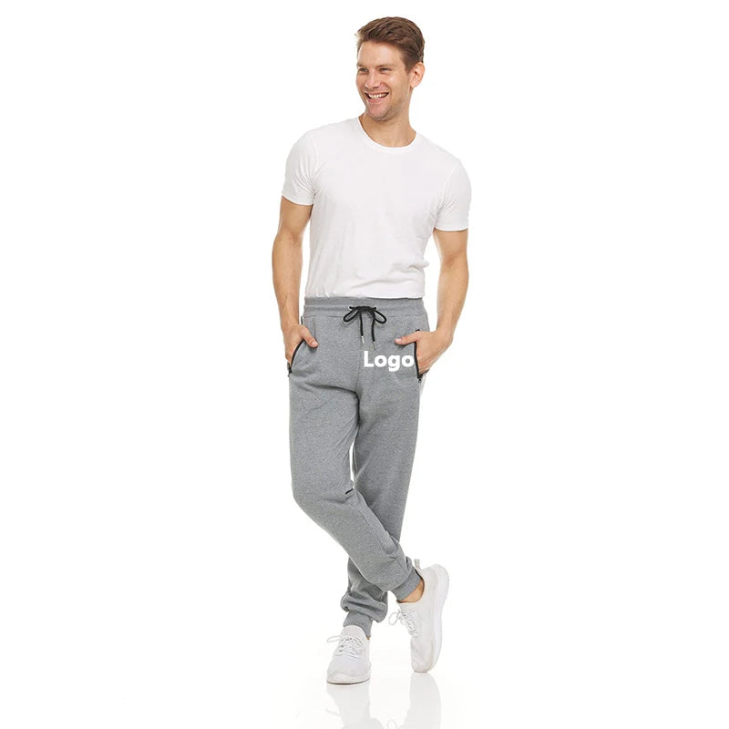 Men's Athletic Trainning Joggers Casual Loose Fit Sweatpants Spring Fall Fleece Lined Pants Elastic Waist Drawstring Trousers