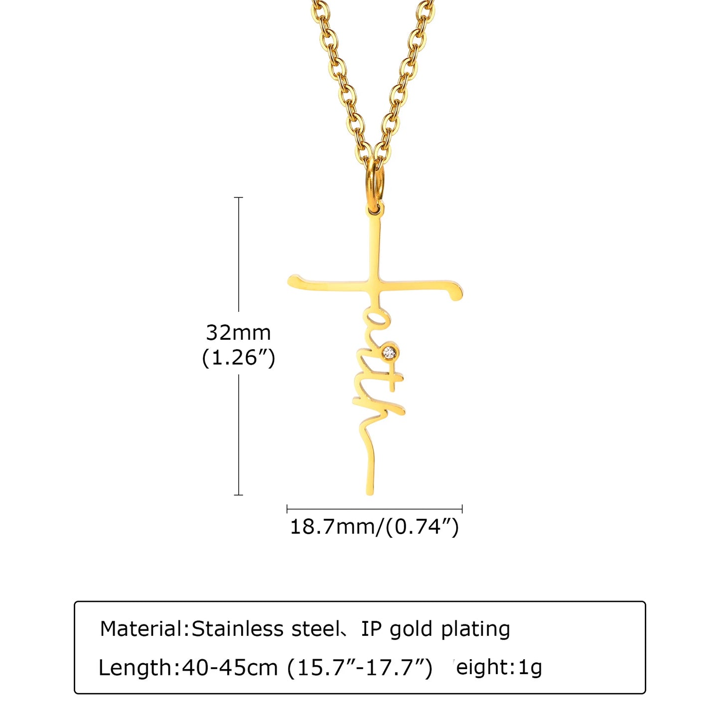 Cubic Zirconia Crucifix Cross Neckalce for Women Simple Layered Jewelry