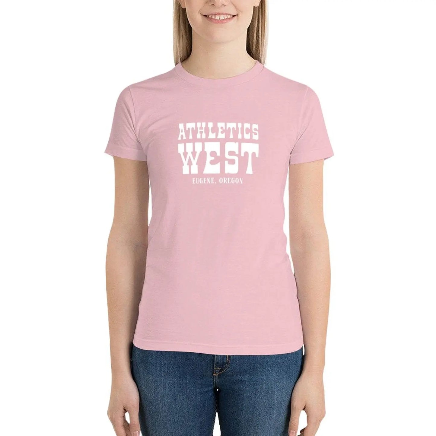 Athletics West Classic Eugene T-Shirt oversized cute tops hippie clothes funny tight shirts for Women