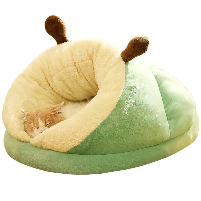 Winter Warm Dog Bed Soft Plush Pet Nest for Small Dogs Cats Thicken Cozy Puppy Kitten Sleeping Bag Cute Cat Cave Pet Supplies