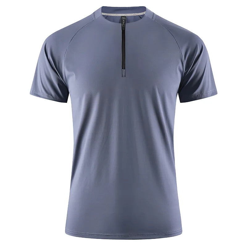 Summer Quick Dry Fit Shirts for Men Gym Athletic Running Workout Bodybuilding Tshirts Short Sleeve Fitness Tee Sweat Shirts