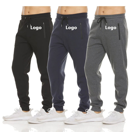 Men's Athletic Trainning Joggers Casual Loose Fit Sweatpants Spring Fall Fleece Lined Pants Elastic Waist Drawstring Trousers