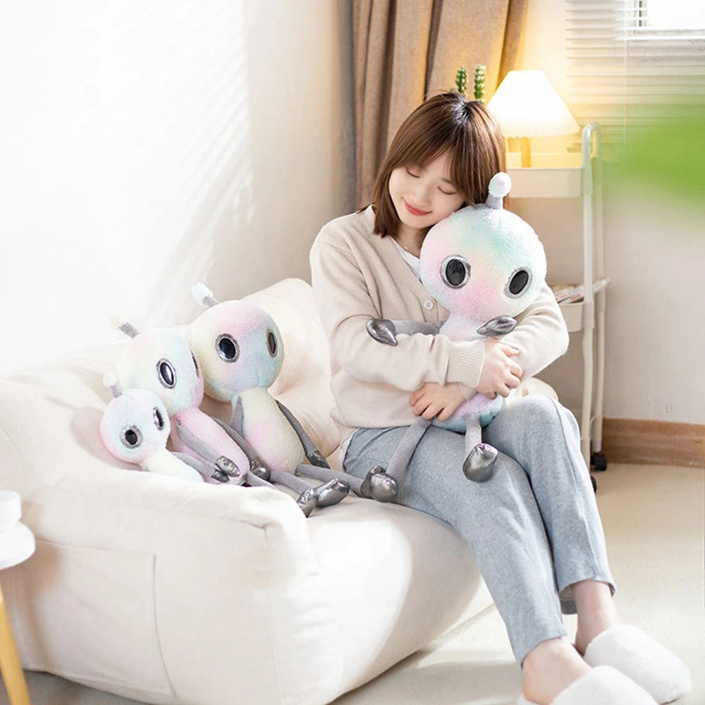 38CM Big Eyes Alien Plush Cute Cute Funny Alien Decoration Sleeping Pillow Doll To Give Friends Creative Gifts