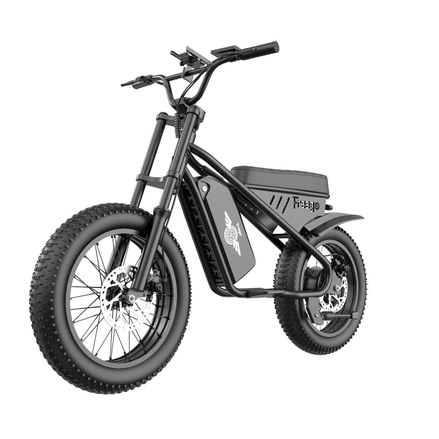 Freego Mini Electric Dirt Bike for Kids Adults ebike 800W(Peak) Motor 48V 10.4Ah 16" x3 Fat Tire Electric Motorcycle e bike